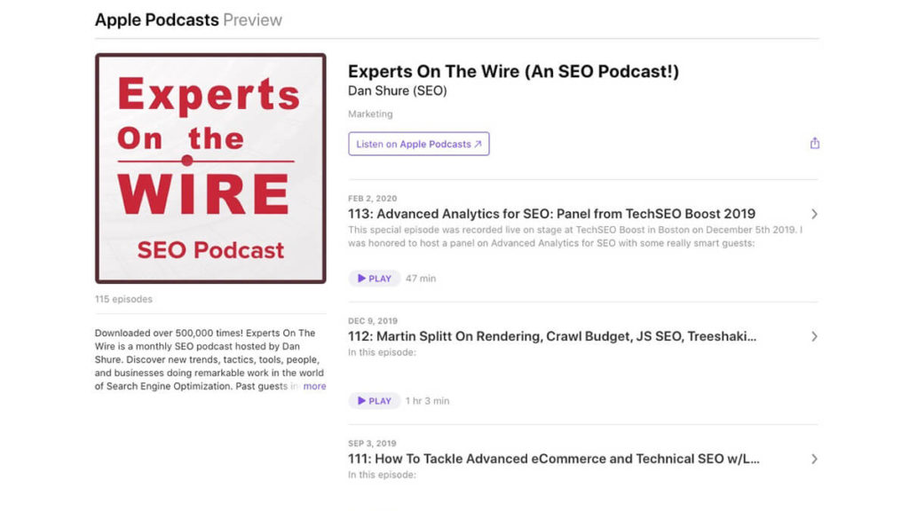 Google Analytics for SEO Expert on the Wire Podcast