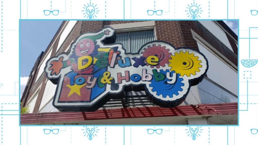 Deluxe Toy and Hobby sign (Martins Ferry, OH)