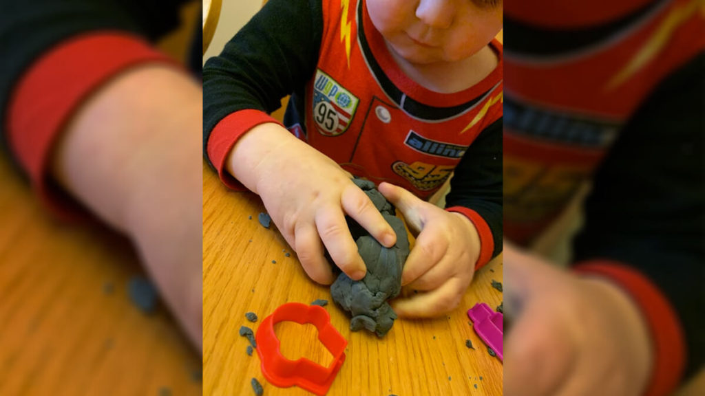 Play Doh with Miles Hersey helps me while I am working from home with kids.