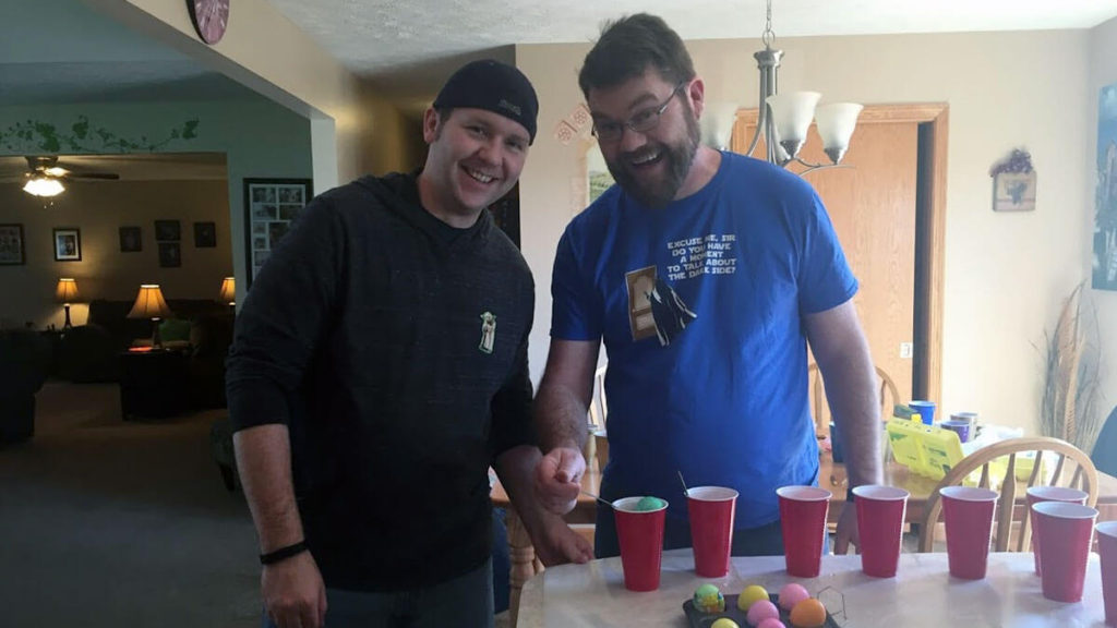 Eric Hersey and Todd Hersey Coloring Eggs