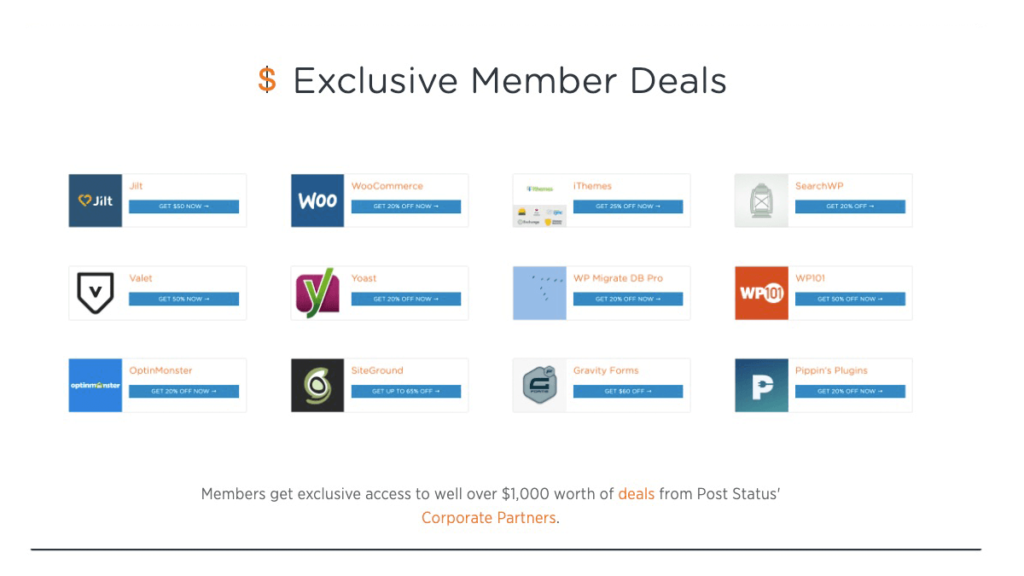 Post Status Member Deals - WooCommerce included