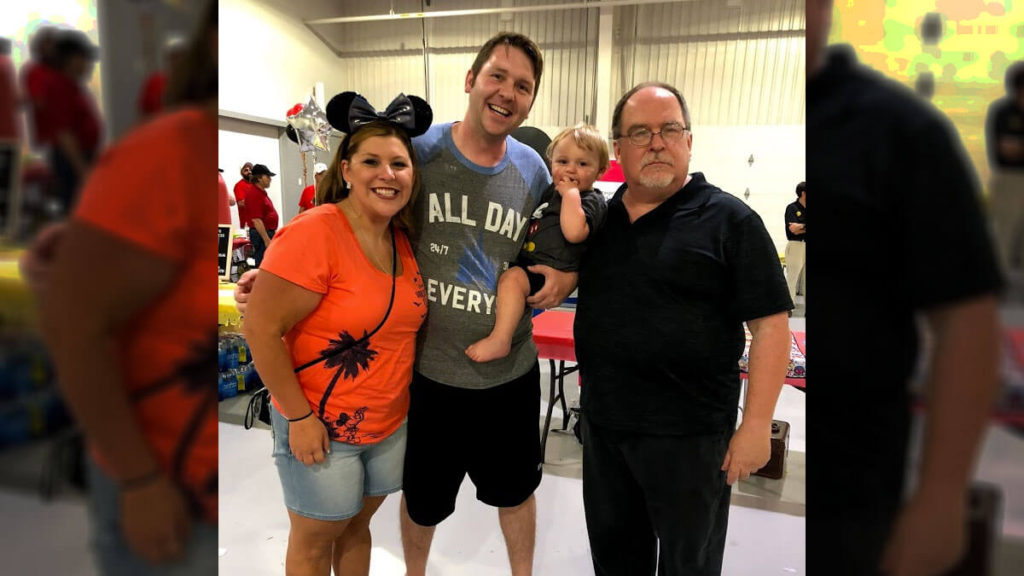 Lauren, Miles, Eric Hersey meeting Jim Hill at Disney Indy Meet in 2018