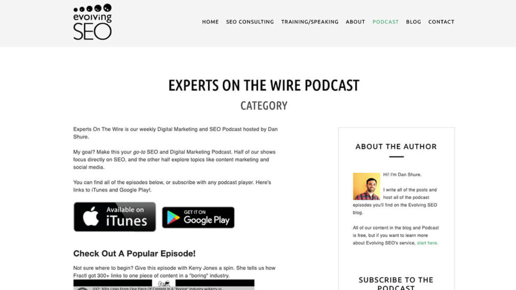 Experts on the Wire Podcast Homepage with Dan Shure